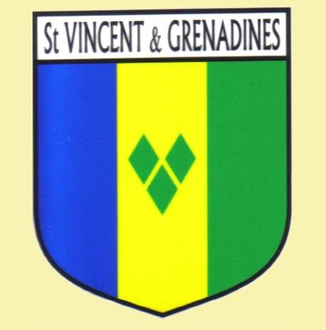 Image 0 of St Vincent & Grenadines Flag Country Flag St Vincent Decal Sticker