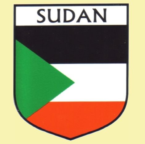 Image 0 of Sudan Flag Country Flag Sudan Decals Stickers Set of 3