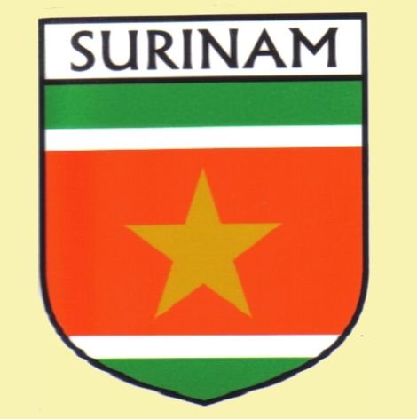 Image 0 of Surinam Flag Country Flag Surinam Decals Stickers Set of 3