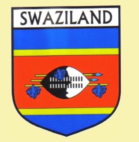 Image 0 of Swaziland Flag Country Flag Swaziland Decals Stickers Set of 3