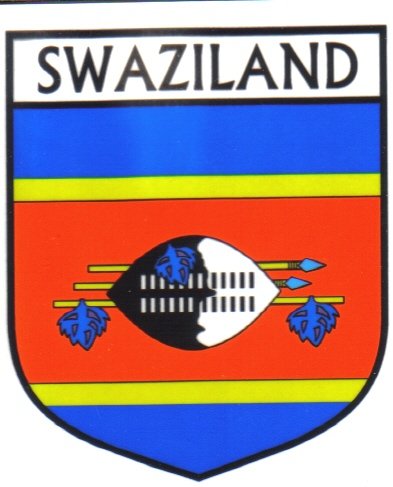 Image 1 of Swaziland Flag Country Flag Swaziland Decals Stickers Set of 3