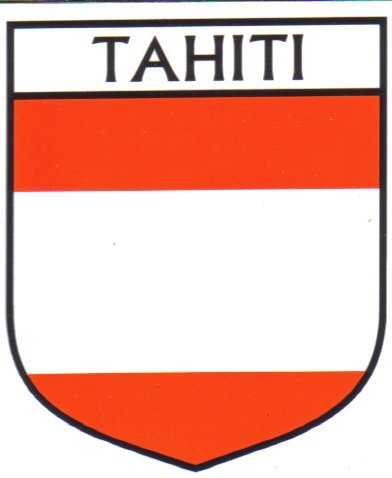 Image 1 of Tahiti Flag Country Flag Tahiti Decals Stickers Set of 3