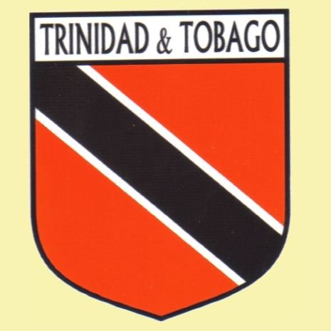 Image 0 of Trinidad & Tobago Flag Country Flag Trinidad & Tobago Decals Stickers Set of 3