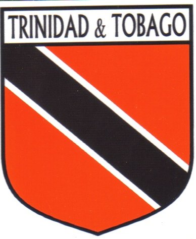 Image 1 of Trinidad & Tobago Flag Country Flag Trinidad & Tobago Decals Stickers Set of 3