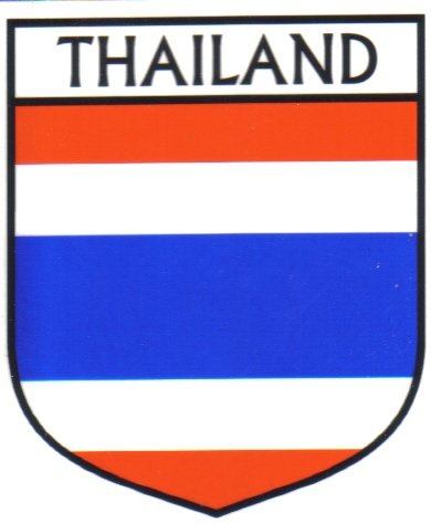 Image 1 of Thailand Flag Country Flag Thailand Decals Stickers Set of 3