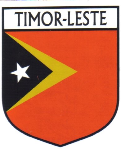 Image 1 of Timor-Leste Flag Country Flag Timor-Leste Decals Stickers Set of 3