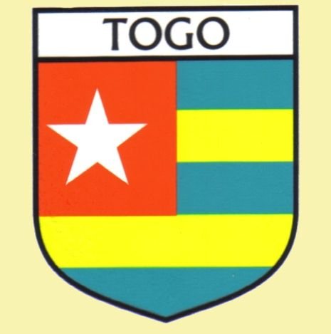 Image 0 of Togo Flag Country Flag Togo Decal Sticker
