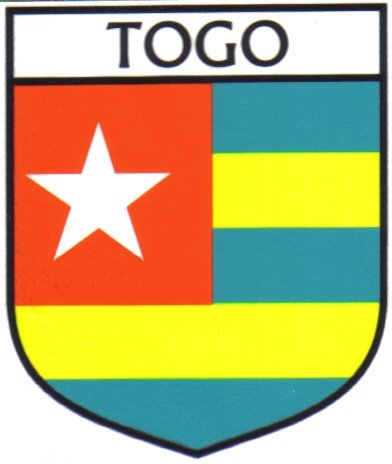 Image 1 of Togo Flag Country Flag Togo Decals Stickers Set of 3