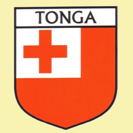 Image 0 of Tonga Flag Country Flag Tonga Decals Stickers Set of 3