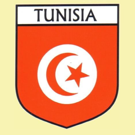 Image 0 of Tunisia Flag Country Flag Tunisia Decal Sticker