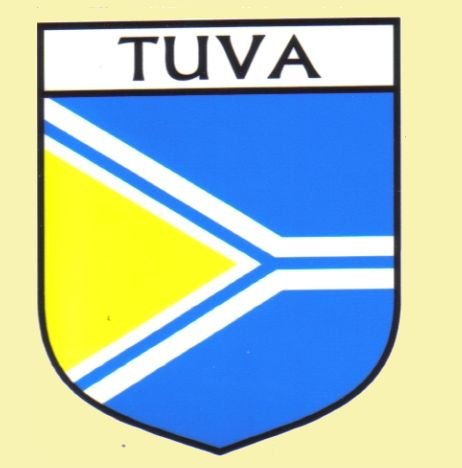 Image 0 of Tuva Flag Country Flag Tuva Decals Stickers Set of 3