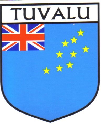 Image 1 of Tuvalu Flag Country Flag Tuvalu Decals Stickers Set of 3