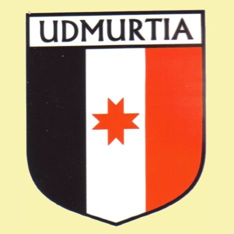 Image 0 of Udmurtia Flag Country Flag Udmurtia Decals Stickers Set of 3