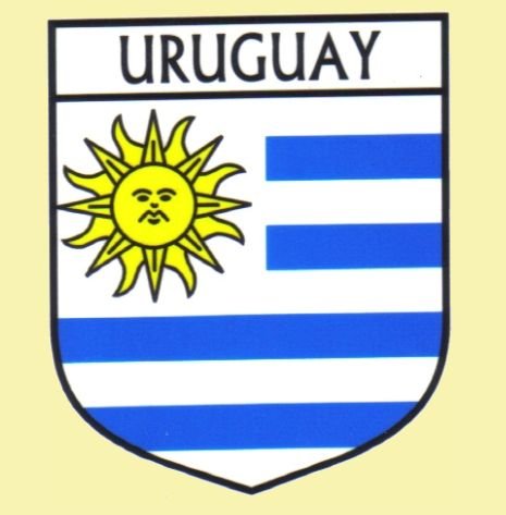 Image 0 of Uruguay Flag Country Flag Uruguay Decals Stickers Set of 3