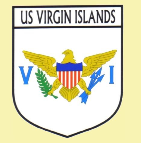 Image 0 of US Virgin Islands Flag Country Flag US Virgin Islands Decals Stickers Set of 3
