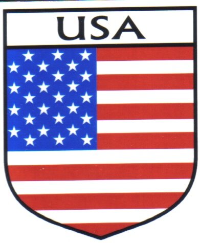 Image 1 of USA Flag Country Flag USA Decals Stickers Set of 3