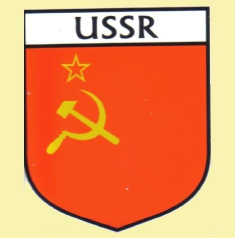 Image 0 of USSR Flag Country Flag USSR Decals Stickers Set of 3