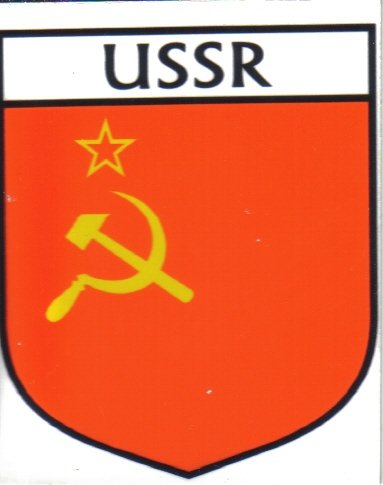 Image 1 of USSR Flag Country Flag USSR Decals Stickers Set of 3