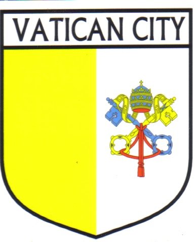 Image 1 of Vatican City Flag Country Flag Vatican City Decals Stickers Set of 3