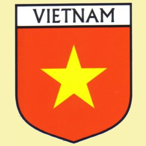 Image 0 of Vietnam Flag Country Flag Vietnam Decals Stickers Set of 3