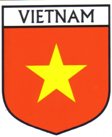 Image 1 of Vietnam Flag Country Flag Vietnam Decals Stickers Set of 3