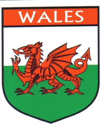 Image 1 of Wales Flag Country Flag Wales Decals Stickers Set of 3