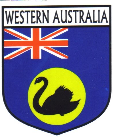 Image 1 of Western Australia Flag State Flag of Western Australia Decals Stickers Set of 3