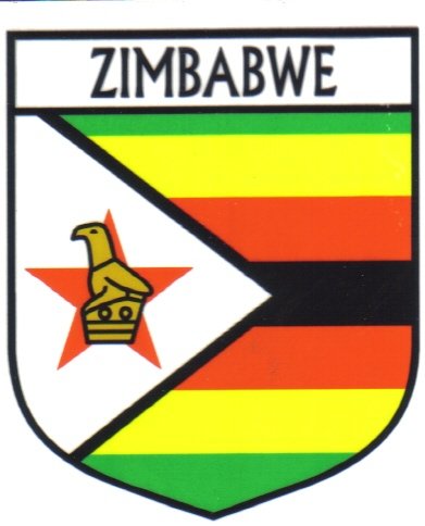 Image 1 of Zimbabwe Flag Country Flag Zimbabwe Decals Stickers Set of 3