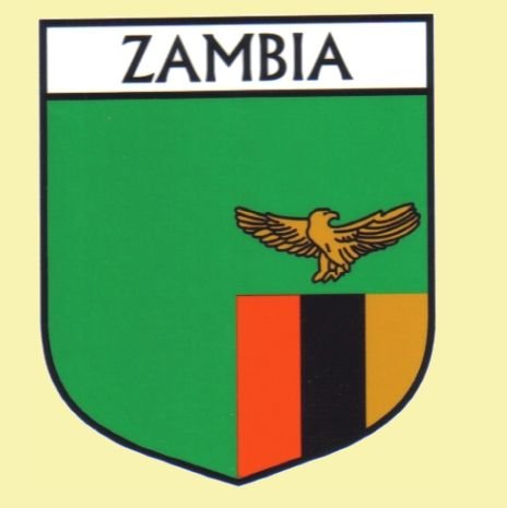 Image 0 of Zambia Flag Country Flag Zambia Decals Stickers Set of 3