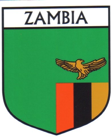 Image 1 of Zambia Flag Country Flag Zambia Decals Stickers Set of 3