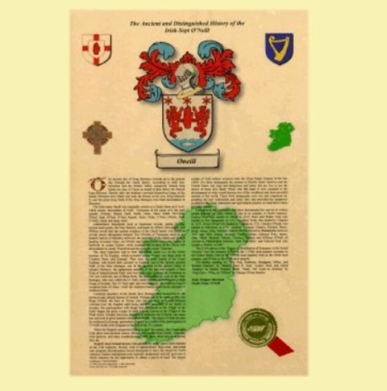 Image 0 of Irish Surname Family Crest Irish Sept History Portrait Style