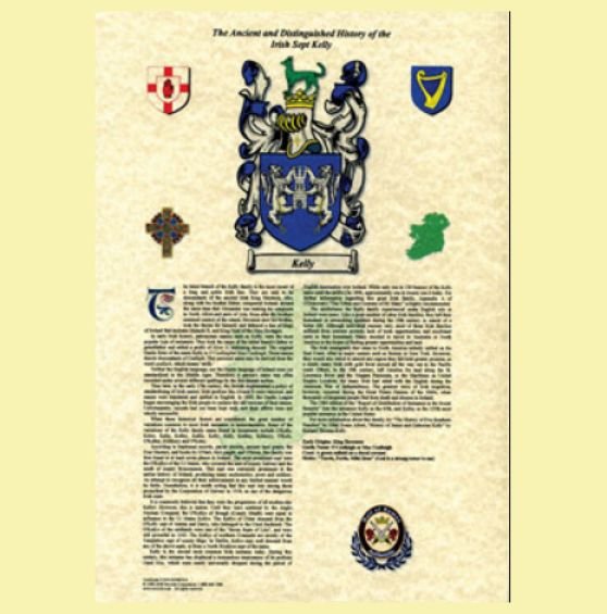 Image 2 of Irish Surname Family Crest Irish Sept History Portrait Style