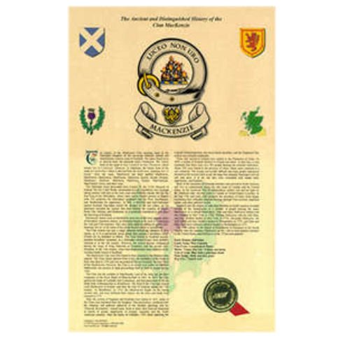 Image 1 of Clan History Scottish Clan Badge Clan Crest Portrait Style