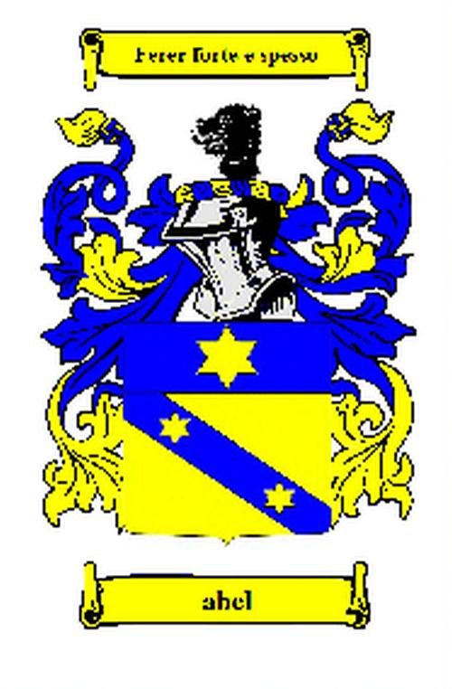 Image 0 of Abel Coat of Arms Surname Large Print Abel Family Crest 