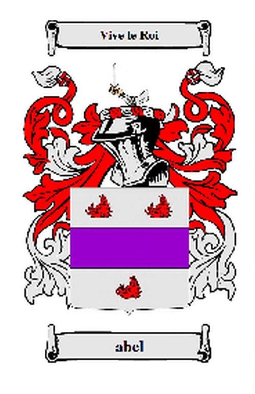 Image 1 of Abel Coat of Arms Surname Large Print Abel Family Crest 
