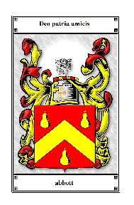Image 2 of Abbott Coat of Arms Surname Print Abbott Family Crest Print
