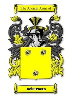 Image 0 of Ackerman Coat of Arms Surname Print Ackerman Family Crest Print
