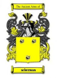 Ackerman Coat of Arms Surname Print Ackerman Family Crest Print