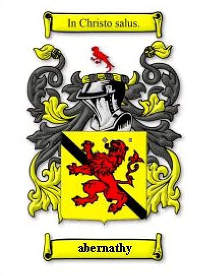 Image 0 of Abernathy Coat of Arms Surname Print Abernathy Family Crest Print