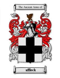 Image 0 of Affleck Coat of Arms Surname Print Affleck Family Crest Print