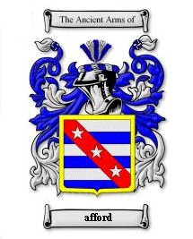 Image 0 of Afford Coat of Arms Surname Print Afford Family Crest Print
