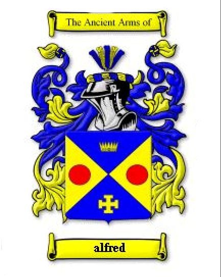 Image 0 of Alfred Coat of Arms Surname Print Alfred Family Crest Print