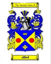 Alfred Coat of Arms Surname Print Alfred Family Crest Print