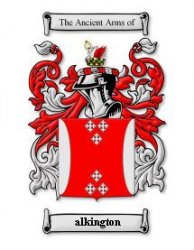 Alkington Coat of Arms Surname Print Alkington Family Crest Print