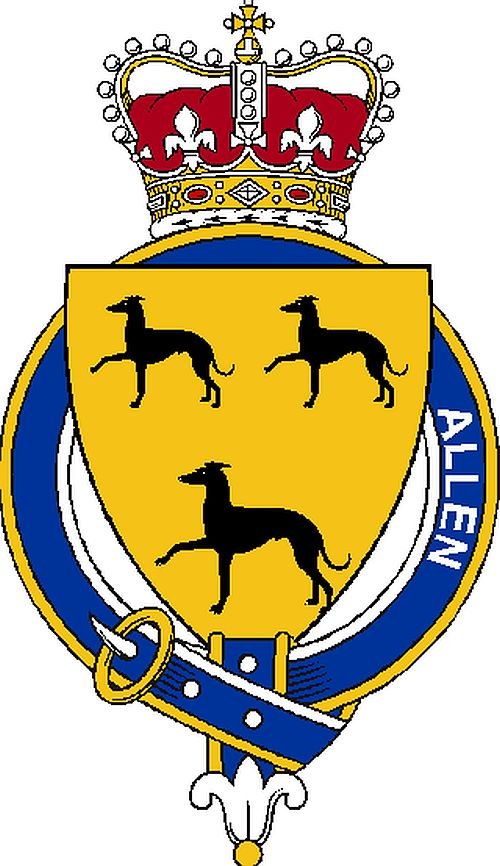 Image 3 of Allen Coat of Arms Surname Print Allen Family Crest Print