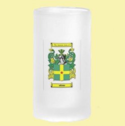 Adams Coat of Arms Adams Family Crest 16oz Frosted Glass Beer Stein 