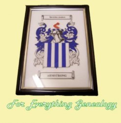 Armstrong Coat of Arms Armstrong Family Crest Framed Print