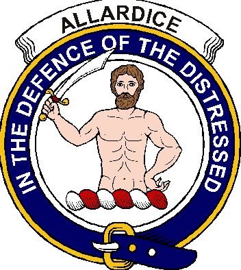 Image 1 of Allardice Clan Badge Print Allardice Scottish Clan Crest Badge