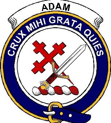 Image 1 of Adam Clan Badge Print Adam Scottish Clan Crest Badge