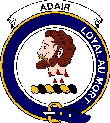 Image 1 of Adair Clan Badge Print Adair Scottish Clan Crest Badge